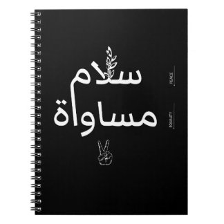 Peace and Equality saying Social Justice Warriors Notitieboek