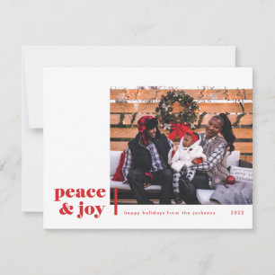 Peace and Joy Corner Carte de vacances photo moder
