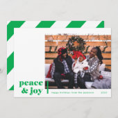Peace and Joy Corner Carte de vacances photo moder (Devant / Derrière)