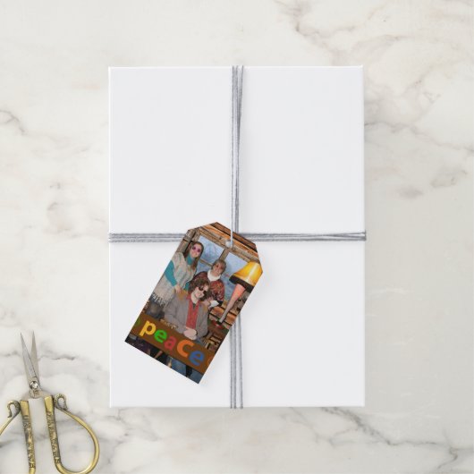 Peace and Joy Gift Label Cadeaulabel (Met Touw)