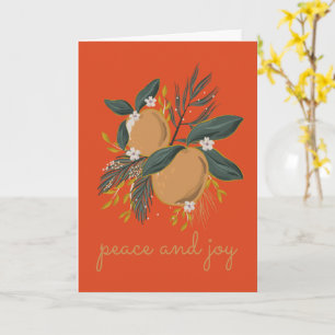 Peace and Joy Holiday Greeting Card Kaart