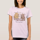 Peace and Love Capybara T-shirt (Devant)