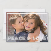 Peace and Love Carte photo de vacances (Devant)