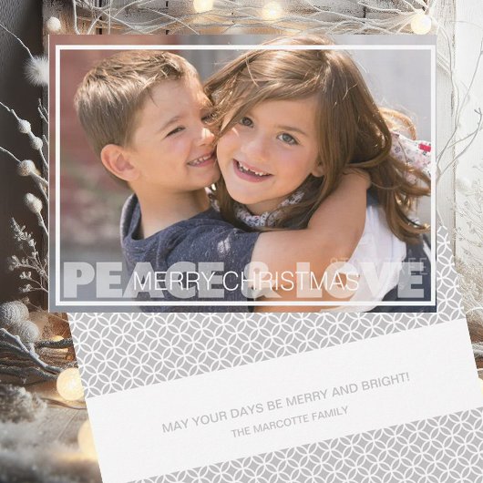 Peace and Love Carte photo de vacances