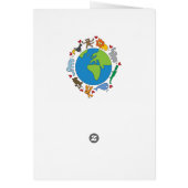 Peace And Love Cute Cartoon Animaux du monde (Dos)