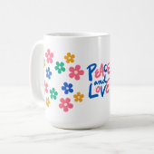 Peace and Love Floral Mug (Devant gauche)