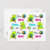 Peace and Love Frogs Briefkaart (Voorkant / Achterkant)