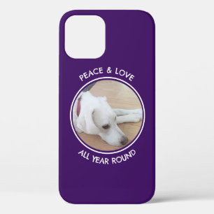 Peace and Love Het hele jaar door Foto van Dog Paa iPhone 12 Pro Hoesje