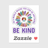 Peace and Love Hippie Boho Be Kind Sticker (Vel)