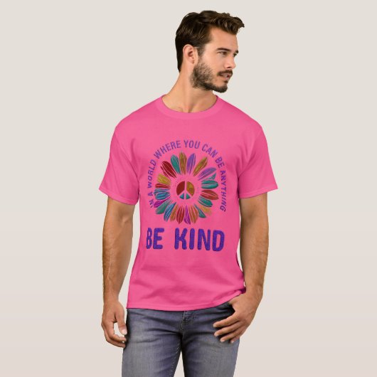 Peace and Love Hippie Boho Be Kind T-shirt (Voorkant volledig)
