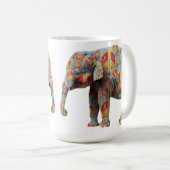 Peace and Love Hippie Elephant Mok (Voorkant rechts)