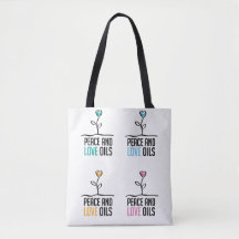 Peace and Love Oils All-in-Print Canvas tas