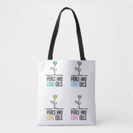 Peace and Love Oils All-in-Print Canvas tas