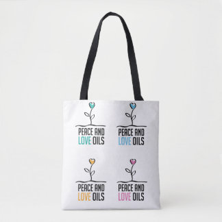Peace and Love Oils All-in-Print Canvas tas