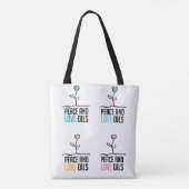 Peace and Love Oils All-in-Print Canvas tas (Achterkant)