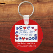 Peace and Love Sleutelhanger (Voorkant)