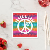 Peace and Love Tie Dye Stripes Servet (Insitu)