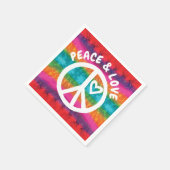 Peace and Love Tie Dye Stripes Servet (Hoek)