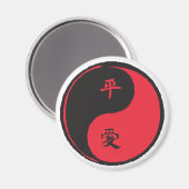 Peace and Love Yinyang Magneet (Voorkant / Achterkant)