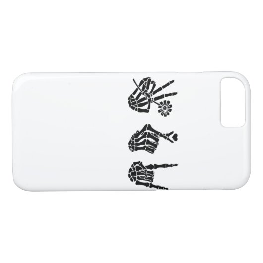Peace and Roll Skeleton Hands Classic Case-Mate iPhone Case (Achterkant (Horizontaal))