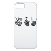 Peace and Roll Skeleton Hands Classic Case-Mate iPhone Case (Achterkant)