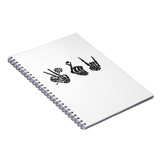 Peace and Roll Skeleton Hands Classic Notitieboek (Rechterzijde)