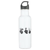 Peace and Roll Skeleton Hands Classic Waterfles (Voorkant)