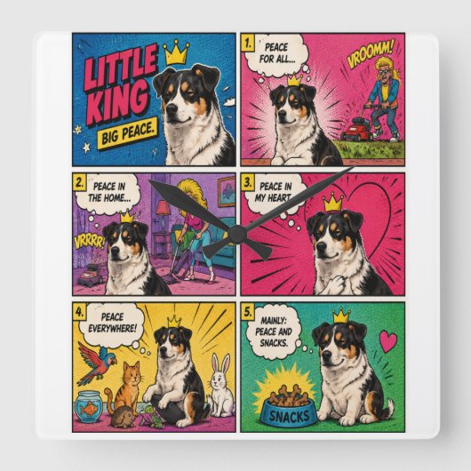 Peace And Snacks Comic Hond Klok (Voorkant)
