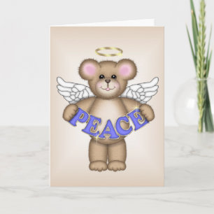 Peace Angel-Beer Feestdagen Kaart