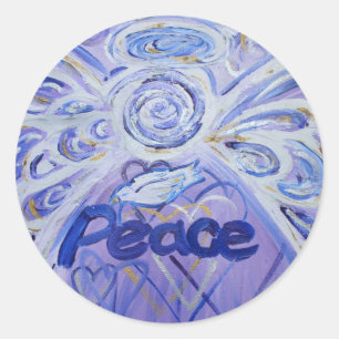 Peace Angel Inspirerend Word Art Custom Stickers