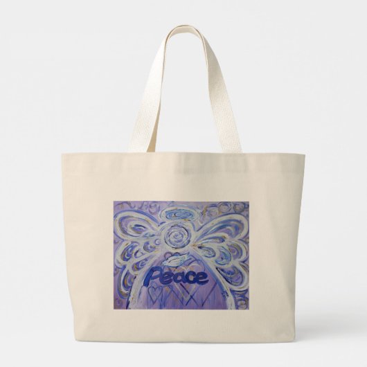Peace Angel Word Art Canvas tas (Achterkant)