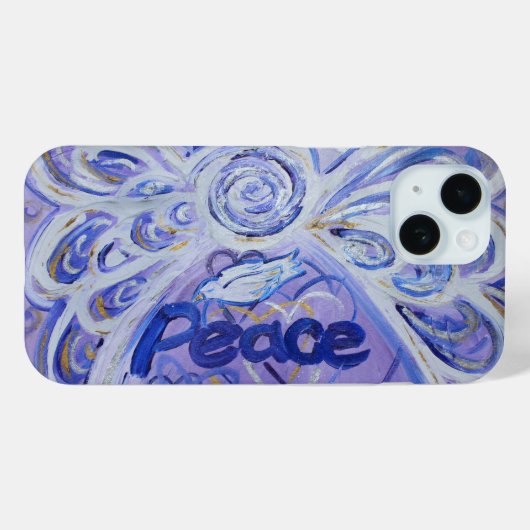 Peace Angel Word Art coque iphone personnalisé (Verso (horizontal))
