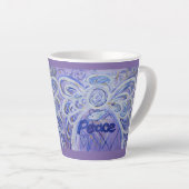 Peace Angel Word Art Custom Latte Mug Cup (Angle droit)