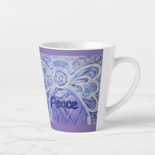 Peace Angel Word Art Custom Latte Mug Cup (Droite)