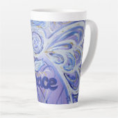 Peace Angel Word Art Custom Latte Mug Cup (Angle droit)