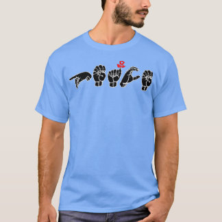 PEACE ASL Sign Language Design 1 T-shirt