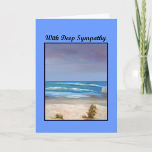 Peace at Ocean's Shoreline Sympathy Card op Blauw Kaart