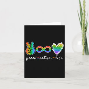 Peace Autism Love Infinity Symbol Autisme Awarenes Kaart
