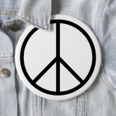 Peace B&W Ronde Button 6,0 Cm (In situ)