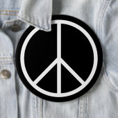 Peace B&W Ronde Button 6,0 Cm (In situ)