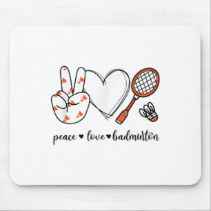 Peace Badminton Golfing Peace Hand Sign Badminton Muismat