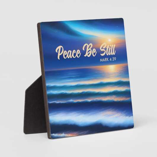 Peace Be Still Tafelblad Plaque Fotoplaat (Voorkant)