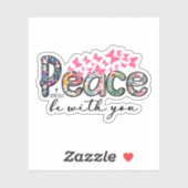Peace Be With You Butterfly Sticker (Vel)