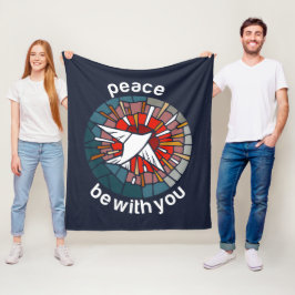 Peace be with you fleece deken