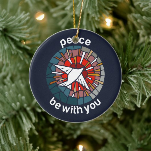Peace be with you keramisch ornament (Boom)