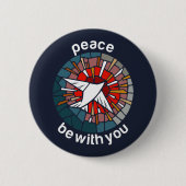 Peace be with you ronde button 5,7 cm (Voorkant)