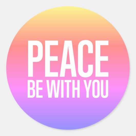 Peace Be With You Sunset Sticker (Devant)