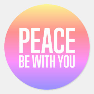 Peace Be With You Sunset Sticker