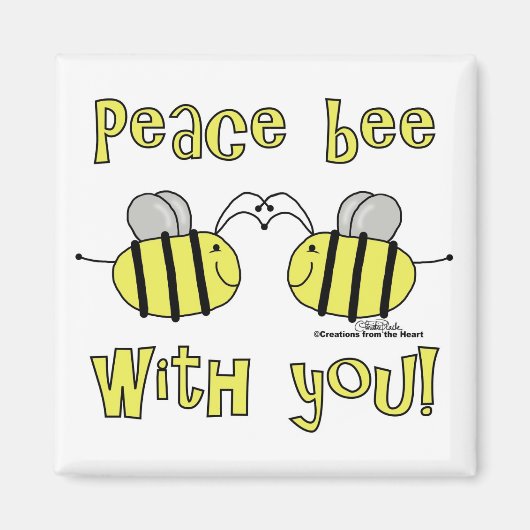 Peace Bee met jou Magneet (Voorkant)