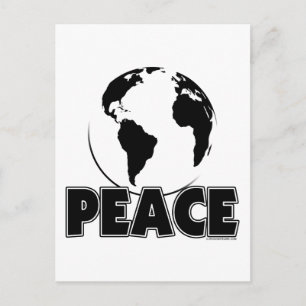 Peace Black&White Earth Light Briefkaart